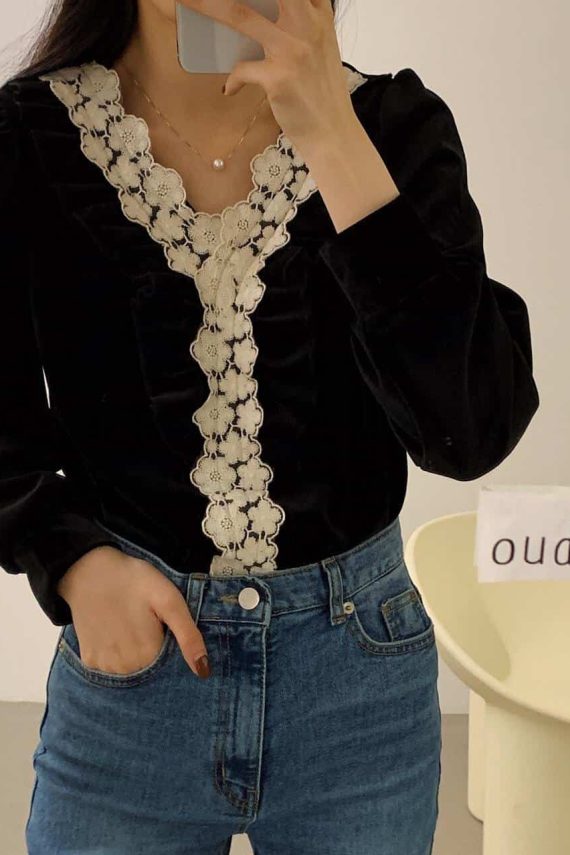 Velvet Lace Top