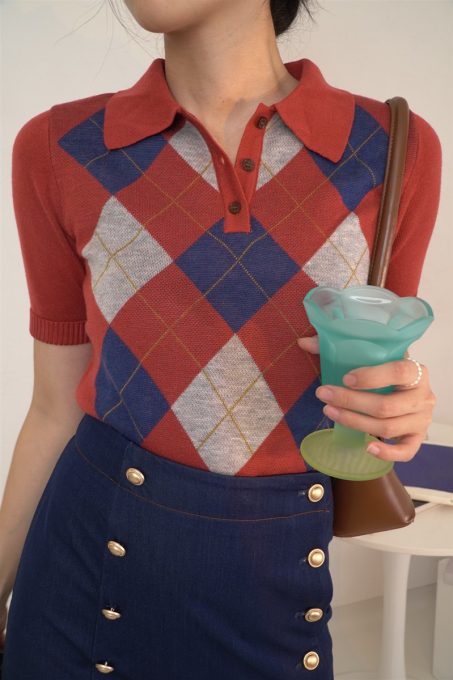 Argyle Polo Knit