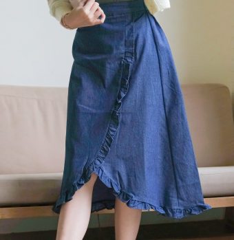 Denim Frill Skirt