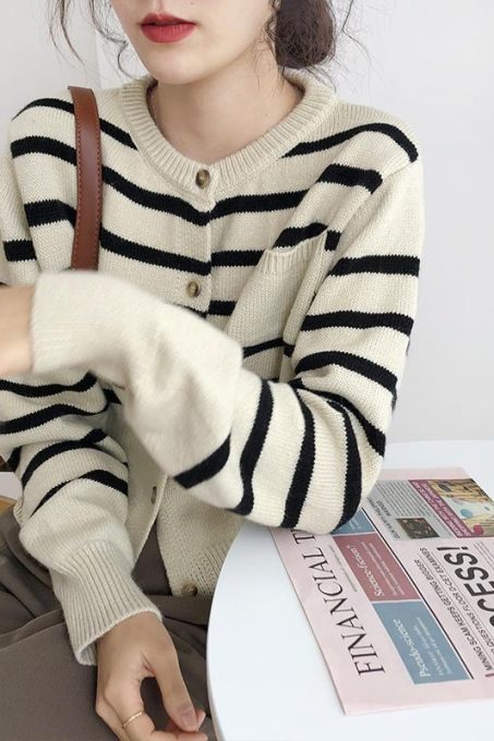 Stripe Pocket Cardigan