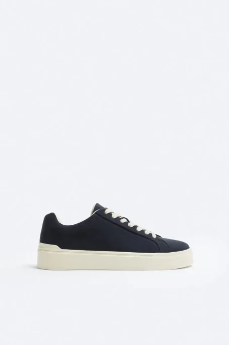 Minimalist lace-up trainers